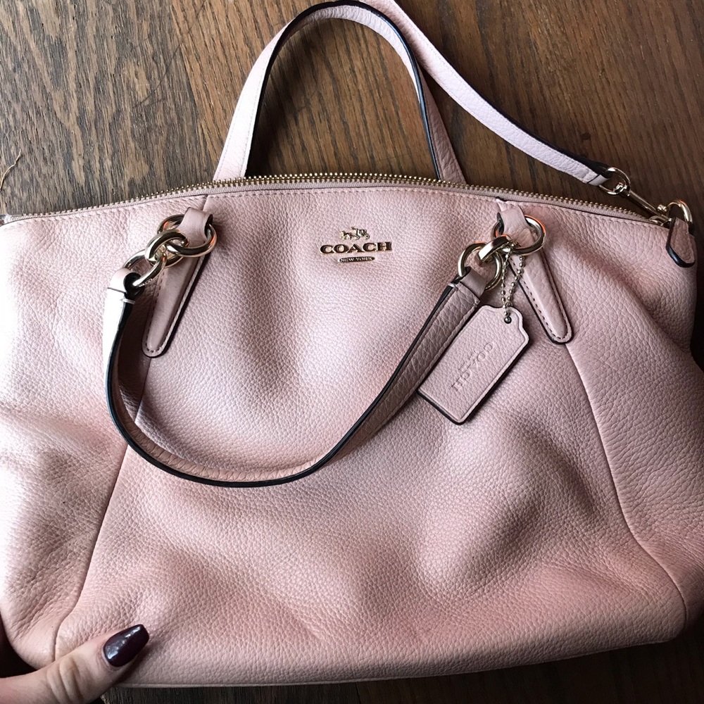Authentic coach bag medium size blush color